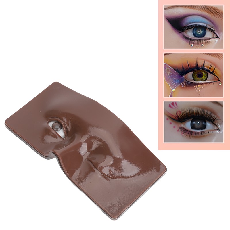 Eye Makeup Practice Board Open Close Eyes Reusable Silicone Mannequin