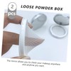 Gatuida 2Pcs Ultra Thin Cosmetic Powder Box with Puff Portable