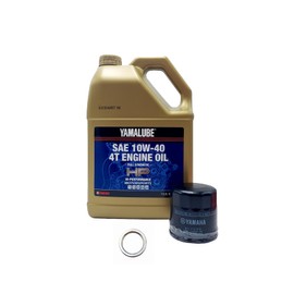 Yamaha V-STAR 1300 (2007-2009) all Models Oil Filter Change Kit Yamaha Part# 5DM-13440-00-00 and 1 Gallon Hi Performance Full Synthetic LUB-10W40-FS-04
