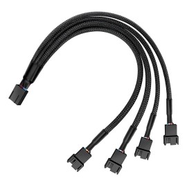 Fan Splitter Cable Divisor Ventilador Pc 4 Pins Pwm 1 A 4