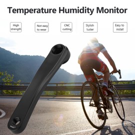Bicycle Crank Arm, 170mm Bike Crank Leg Left Aluminum Alloy Single Speed Crankset for Bicycle Mountain Road Bike Bikes Part Bike Crank Leg, Square Rhombic Hole (black1)