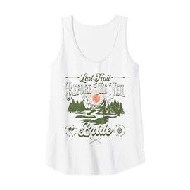 Womens Last Trail Before The Veil Mountain Camp Bachelorette Party Tank Top