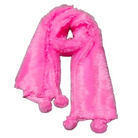 EliteKoopers Baby Pink Faux Fur Wrap Stole for Winter Warm Shawl Stoles Neck Scarf for Girls Women