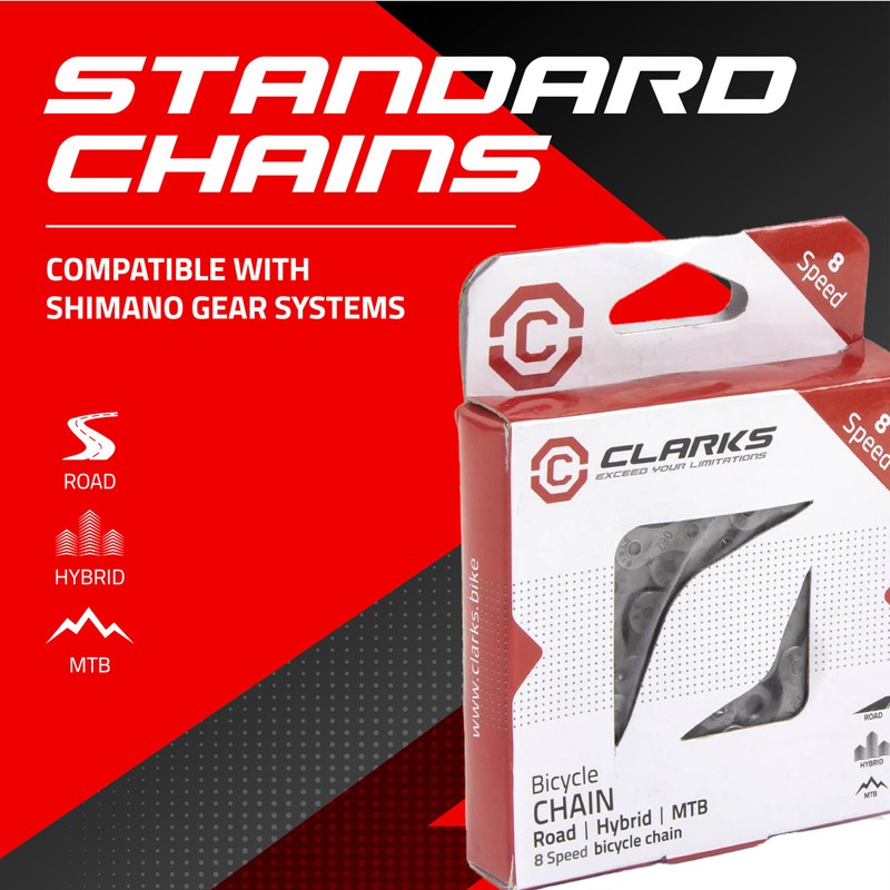 Clarks Standard Bike Chain - Single Speed to 12 Speed