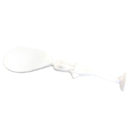 Cute Kitchen Non-Stick Lady Rice Paddle Spoon Tool, PP Shape Standing Rice Spoon 8.7-inch (White Lady)