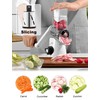GDL Cheese Grater with Crank, Vegetable Slicer with 3 Interchangeable