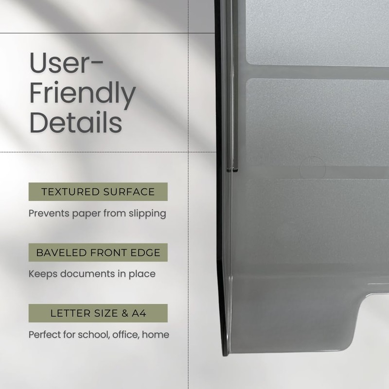 Acrimet 2 Tier Paper Organizer Letter Tray - Plastic Stackable