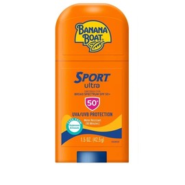 Banana Boat Sport Ultra Sunscreen Stick SPF 50, 1.5oz Travel Sunscreen, BB 2O21+