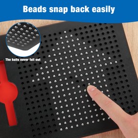 IWILCS Magnetic Drawing Board, Magnetic Beads Balls Table for Children Kids, Kids Steel Ball Drawing Toys Educational Toys Great for Boys Girls To Travel, Learning and Games