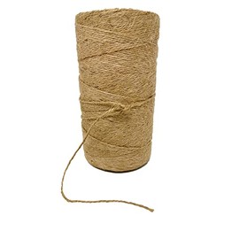 Jute Twine Jute Twine Triples, 2 mm Thick, Cord, Yarn, Natural Coloured as Craft Ribbon, Parcel Tape, Decoration for Tying in the Home or Garden, 465 Metres on a Roll with Cardboard Core