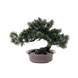 XYC Artificial Bonsai Juniper Faux Indoor Bonsai Tree - Artificial Plant for Home, Office, Bathroom, Shelf, Bedroom, Living Room - Farmhouse Decor