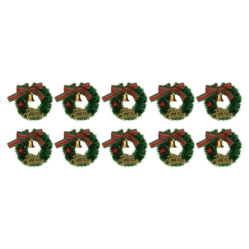10Pcs Dollhouse Christmas Wreath Exquisite Colors Cute Life Scenes Miniature
