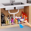 KIKIBRO Expandable Pull Out Drawer Cabinet Organizer, Adjustable Width Bottom-Mounted