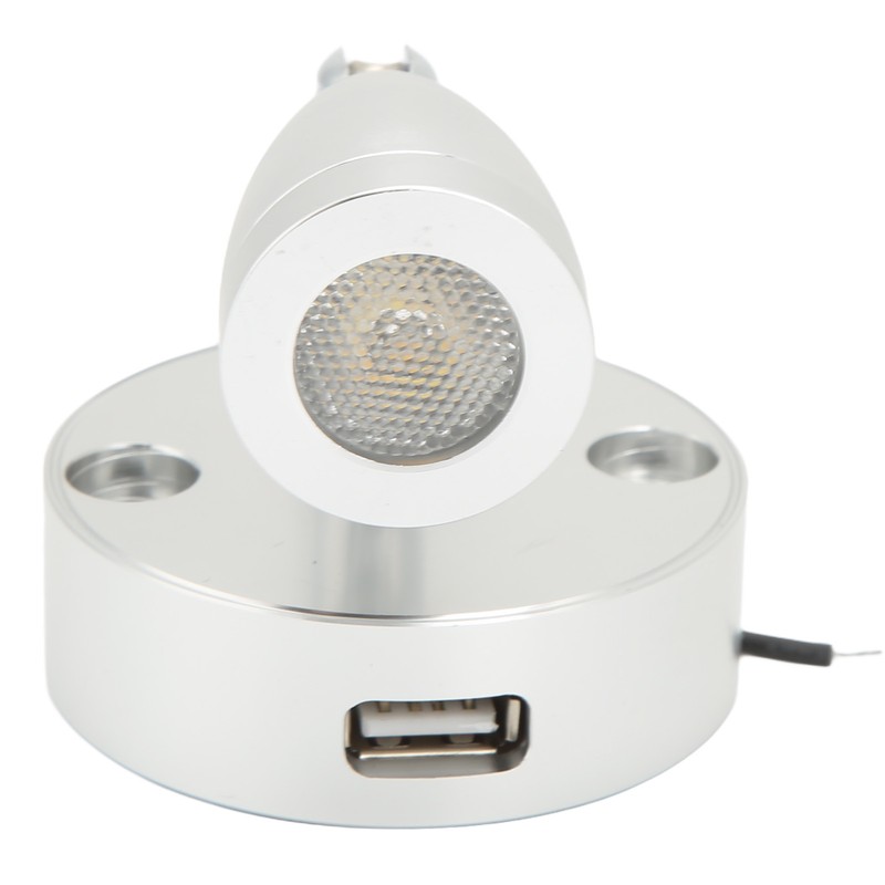 RV Reading Light 3500K 3‑Color Aluminium Alloy Adjustable Angle 12V‑24V
