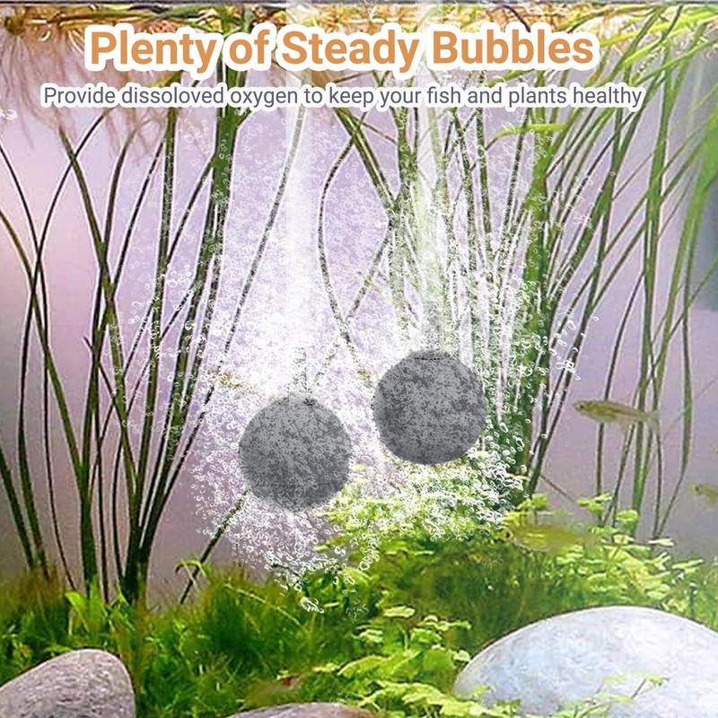 Moonorange 20 Pack 1.18 Inch Aquarium Air Stones, Long Lasting