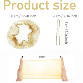 Hair Nets for Buns,20 PCS Bun Nets Blonde and 50 PCS U Shaped Hair Pins