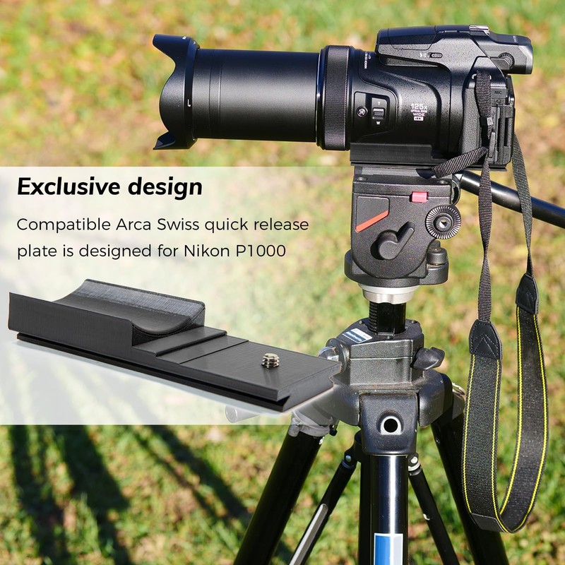 Quick Release Plate for Nikon P1000/1100 for Improved Stability Nikon