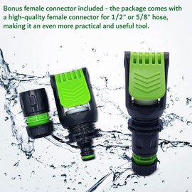 Universal Tap Connector Adapter Mixer Indoor and Outdoor | Adjustable and Click-Lock | Includes Bonus Female Connector for 1/2" or 5/8" Hose | Perfect for Kitchen, Garden, Bath. Set by MYPURECORE