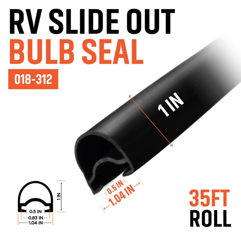 Combo RV Slide Out Black Rubbers | 018-312-EKD & 018-341