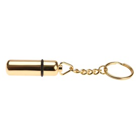 Dophee 1Pc Golden Stainless Steel Mini Cigar Punch Cutter with Key Chain