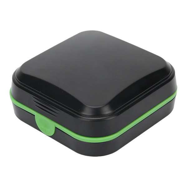 Behind‑The‑Ear Hearing Aid Case,Waterproof Drop Resistance Storage Box Portable Protective Box Hearing Aid Container for Storing Hearing Aids (Green)