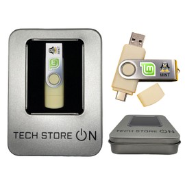 Linux Mint OS for Everyone - Bootable Live Install USB Flash Thumb Drive - Great for Work Entertainment and Everyday Tasks Operating System + Tin Case