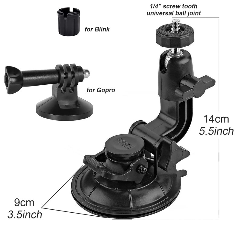 WiTi Suction Cup Mount Compatible with GoPro and DJI Osmo