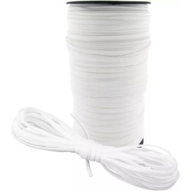Mabua 27 Yards Elastic String Cord Bands Rope for Sewing, Bracelet, Crafts, DIY, 1/4" - White