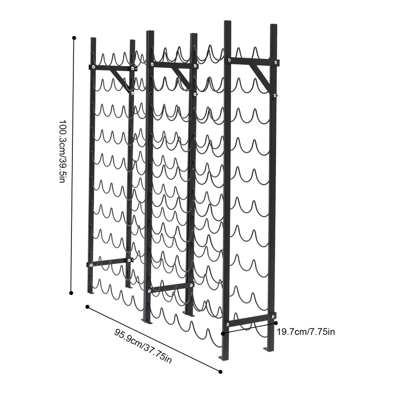 10 Tier Wine Rack, Stackable Freestanding Floor Mount Wine Holder