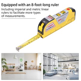 Tbest Level Measure Infrared Level Measuring Ruler Tape Measure High Accuracy Multifunction Mini Spirit Level Tool