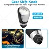 MAX COOL 5-Speed Manual Gear Shift Knob Replacement Silver Suitable