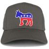 Armycrew Democratic Donkey Patch Structured Baseball Cap - Charcoal