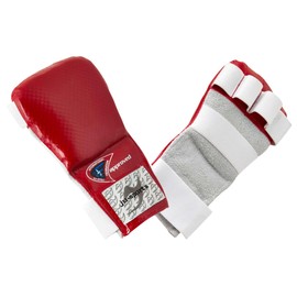 Ju-Sports Ju Jutsu Pro Quick Hand Guard - Red, PU & Leather I High Quality Competition Hand Guard for Martial Arts with Elastic Loop I For Women, Men, Teenagers & Children I Size S