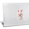 Decorative Cute Bunny Car Window Sticker, 2-Piece Suitable for Decorating