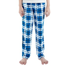 Cooraby Boys Plaid Pants Boys Girls Printed Plaid Pants with Pockets Drawstring Elastic Waist for Christmas