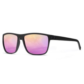 KINGSEVEN Polarized Sunglasses Men Women Fashion Ultralight Glasses Hiking Beach UV Protection755-3 (Black/Purple)