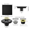 Orhemus 6 Inch Square Design Tile-in Shower Drain with Adjustable