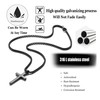 Stainless Steel Cross Necklace for men,Black Cross Necklace for boys