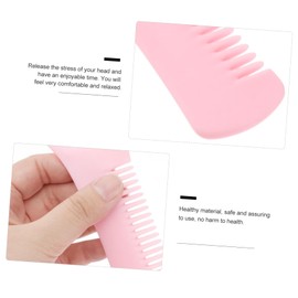 SAFIGLE Hair Massage Comb with Ergonomic Grip Rounded Teeth Scalp Massager for Dandruff Removal and Hair Growth Pink Practical Brush for Men and Women