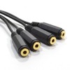 kenable 4 Way Jack Splitter 3.5mm Stereo Jack Plug to