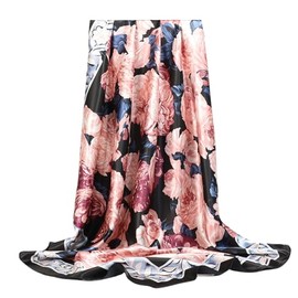 Traziewell Silk Bandana Mulberry Silk Scarf for Hair Wrapping at Night Women Head Scarf Large Square 35inch 3607