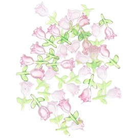 WOONEKY 30pcs Glow Dark Tulip Nail Charms Kawaii Flower Nail Art Supplies for Stylish Manicure Easy Application for DIY Craft Decoration