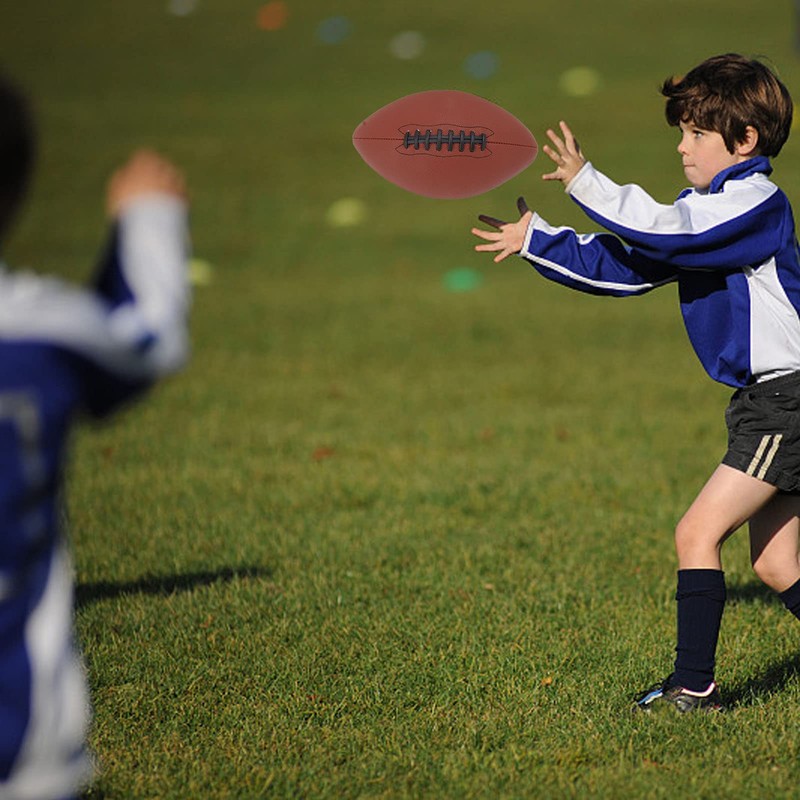 BuyWeek Rugby Ball Size 9, PU Inflatable Rubber Inner Shoe,