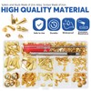 Glarks 98Pcs Gold Mixed Shape Spikes Studs Rivets Kit with