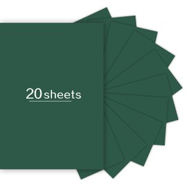 20 Sheets Dark Green Cardstock 8.5 x 11, 250gsm/92lb Dark Green cardstock Paper for DIY Arts Christmas Cards Making, Dark Green Craft Paper for Invitations, Stationary Printing,Scrapbook Supplies