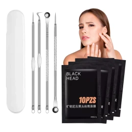Universo en Linea 10 Mascarillas Facial Carbón Activado + 4 Removedores Acné