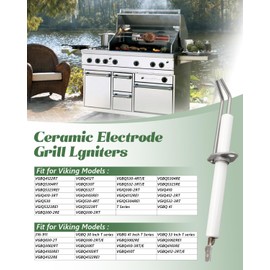 Vagmuxado Ceramic Electrode Grill Igniters Replacement for Viking 316-911, VGBQ 30 in T Series, VGBQ 41 in T Series, VGBQ 53 in T Series, VGBQ030-2T, VGBQ300-2RT/E, Burner Electrode
