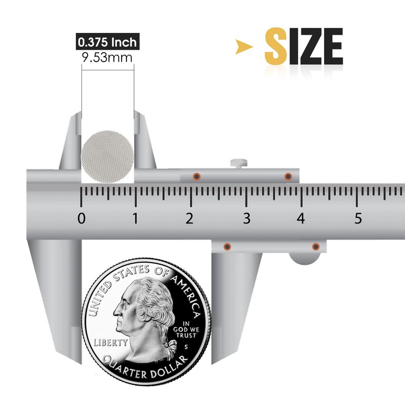 Pipe Screens 200 Pieces Stainless Steel 3/8" (0.375 Inch |