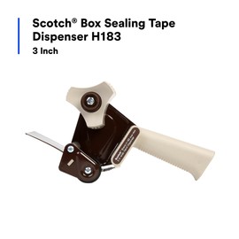 3M Scotch H183 Industrial Packing Tape Dispenser for 3" Tape - Lightweight and Portable for Commercial Packaging, Shipping, Moving, Carton and Box Sealing