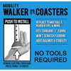 Walker Coasters, Medical Accessories, Storm Gray, 2 Count